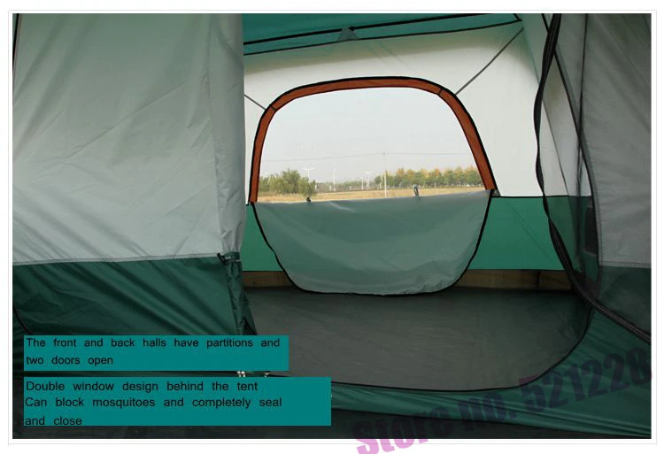 Cheap Goat Tents August 5 6 8 Person 2 Layer 1 Living Room 2 Bed Room Family Party Self Driving Relief Waterproof Anti Wind Outdoor Camping Tent Tents 
